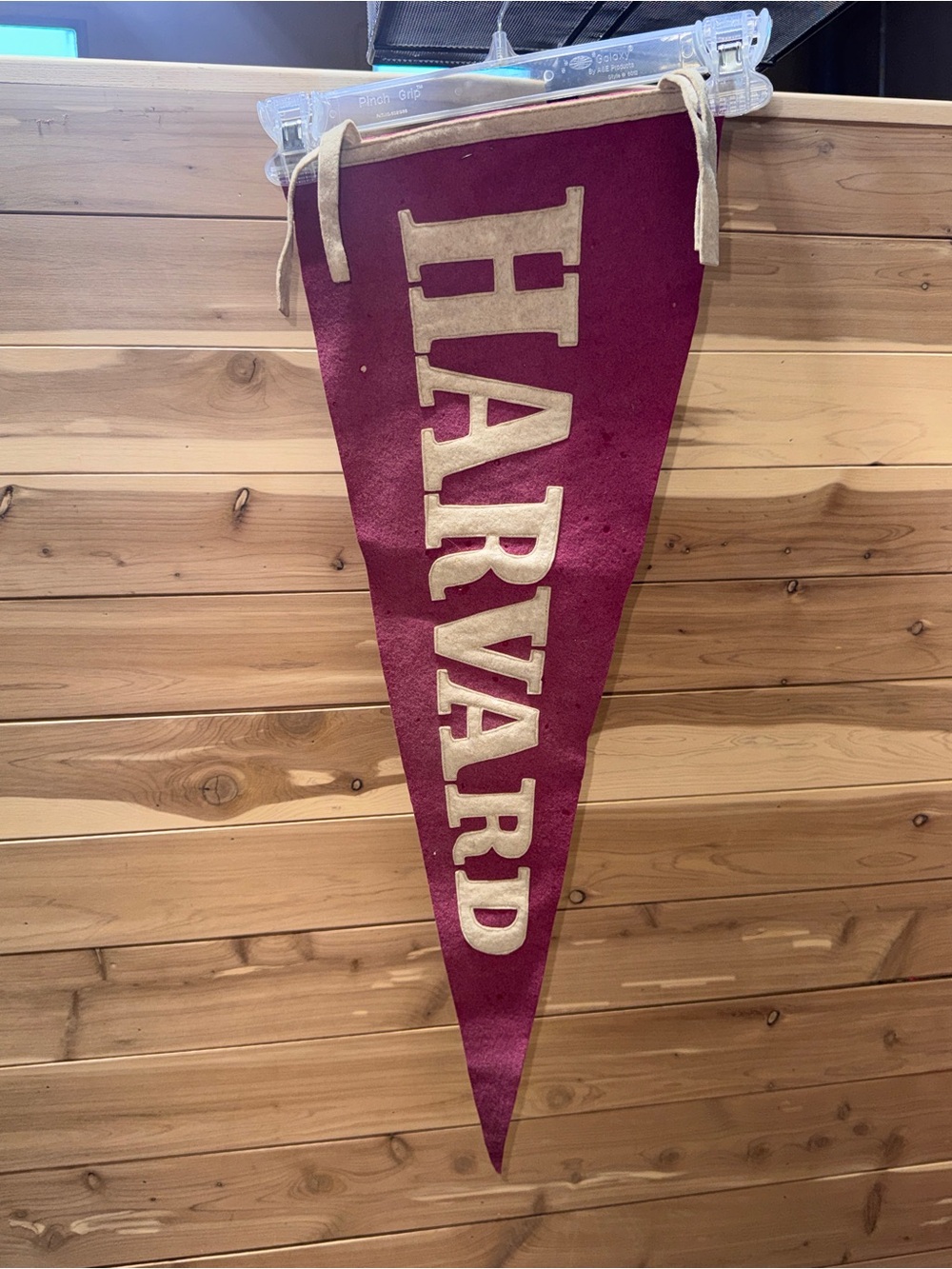 Old Vintage Harvard University College Sporting Wool Pennant Antique